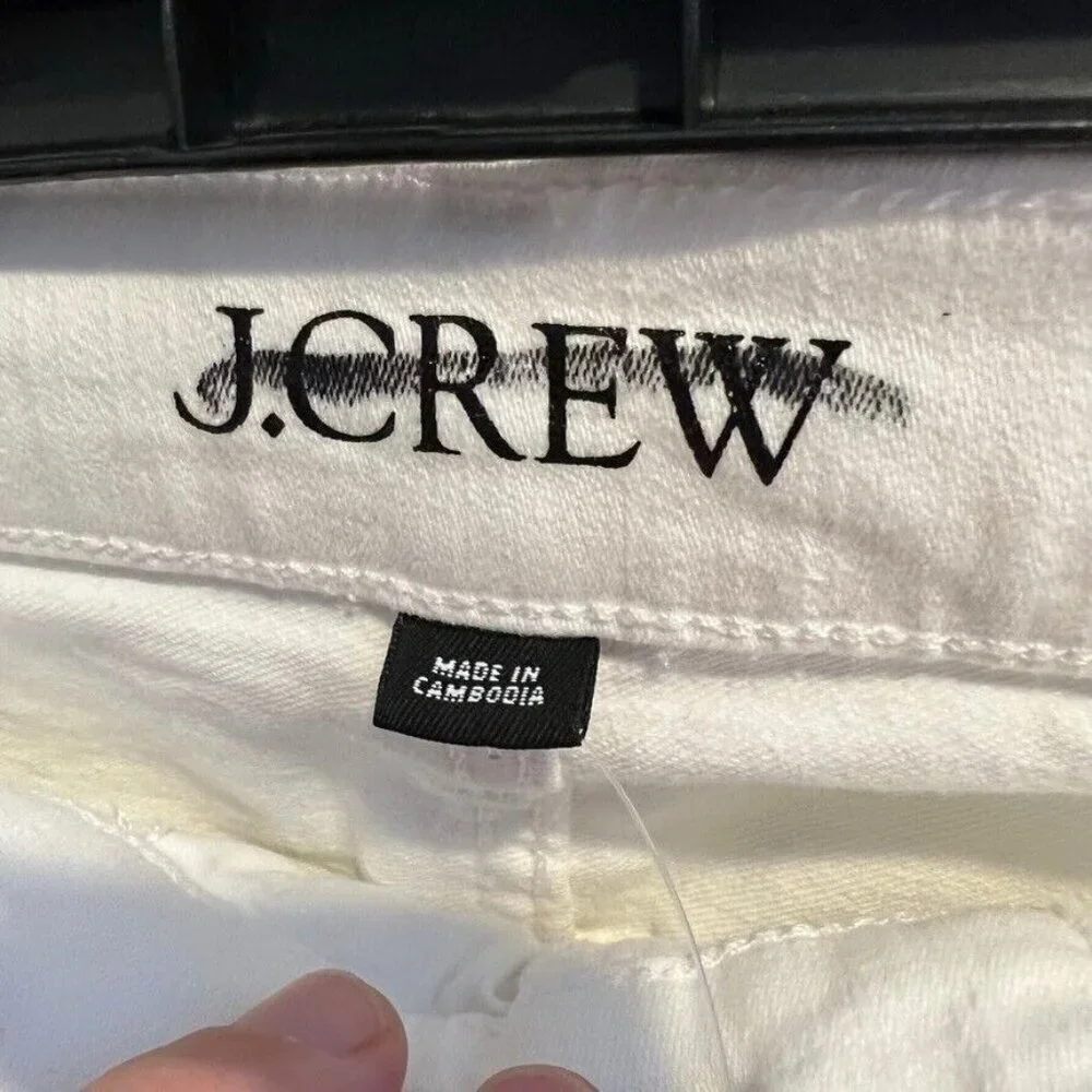 J.Crew $128 10" Demi Boot Crop Jeans White Size 32 BQ298 - Picture 7 of 8